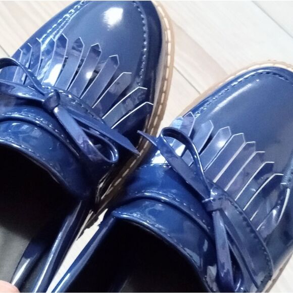 (57-4501) Tassel Loafers Navy Blue Sz 42 (11.5) - Picture 5 of 11